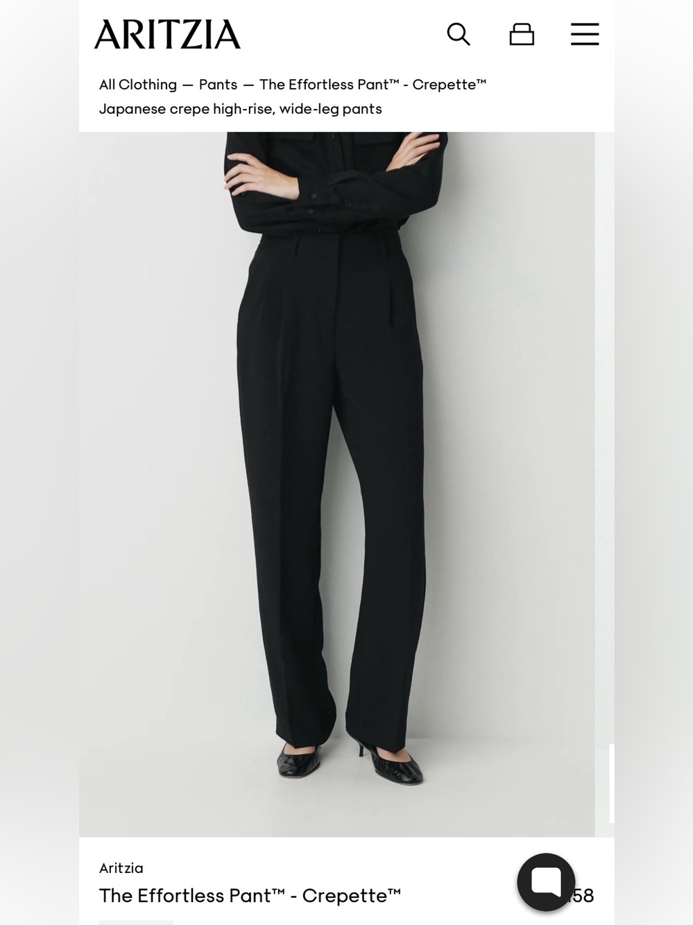 Aritzia effortless crepette pants